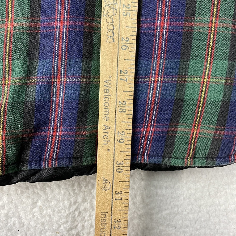 Vtg Woolrich Shirt Jacket Mens Sz M‎ Multicolor Plaid Quilt Lined Button Up - Picture 16 of 16